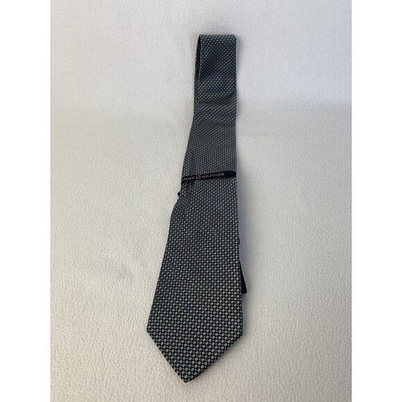 Tommy Hilfiger Tie Blue Yellow Silk USA Vintage NWT - Picture 5 of 10